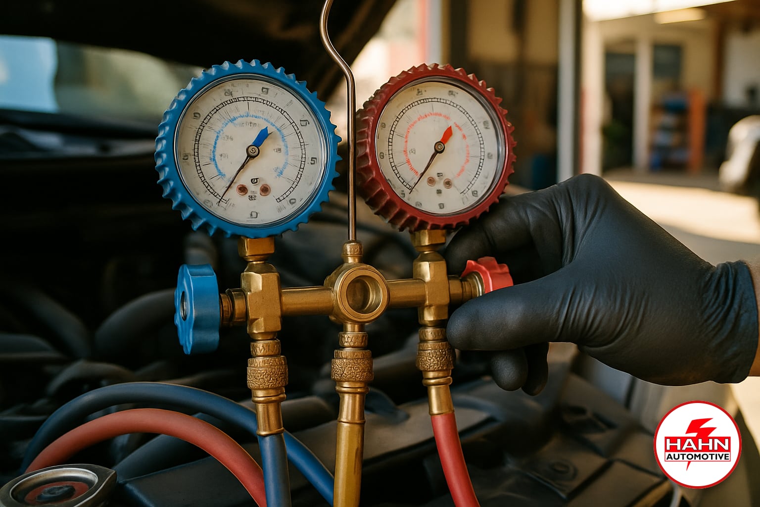 Hahn Automotive technician detail shot — ac repair