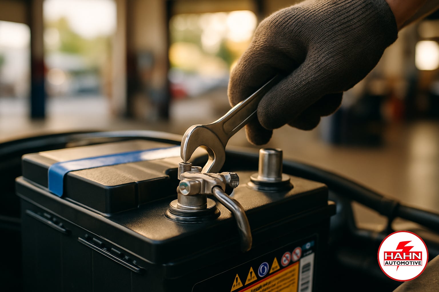 Hahn Automotive technician detail shot — electrical repair