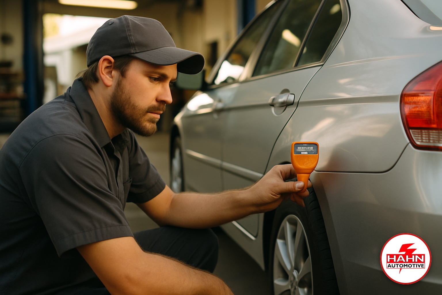 Hahn Automotive technician detail shot — pre purchase inspection