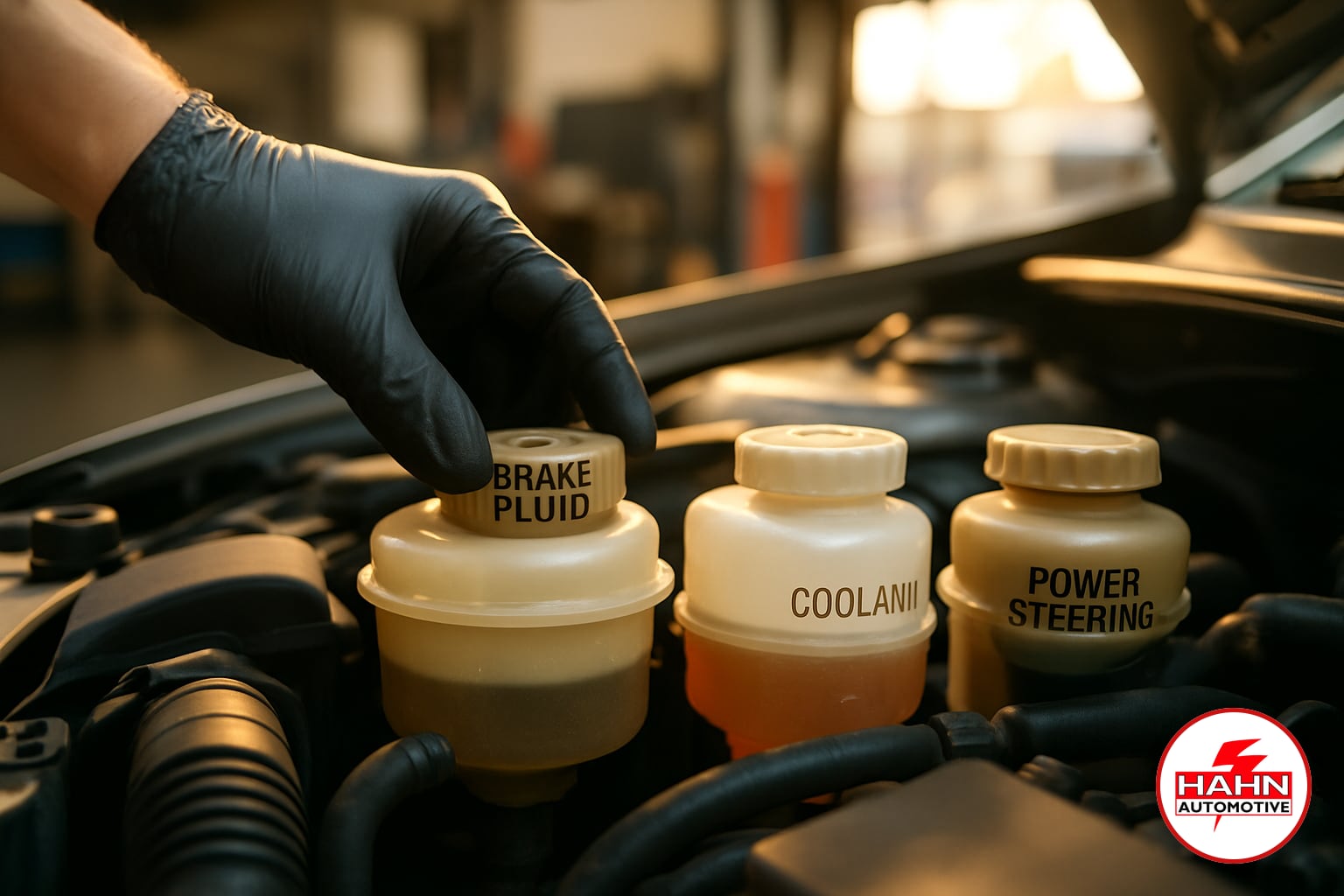 Hahn Automotive technician detail shot — preventative maintenance